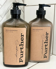 Load image into Gallery viewer, 16oz shampoo and conditioner next to each other in a white tile shower nook